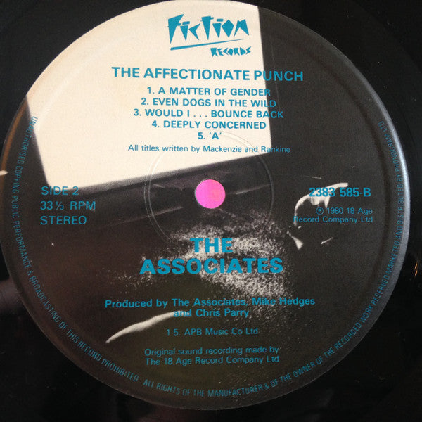 The Associates : The Affectionate Punch (LP, Album)