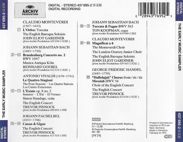 Various : The Early Music Sampler (CD, Comp)