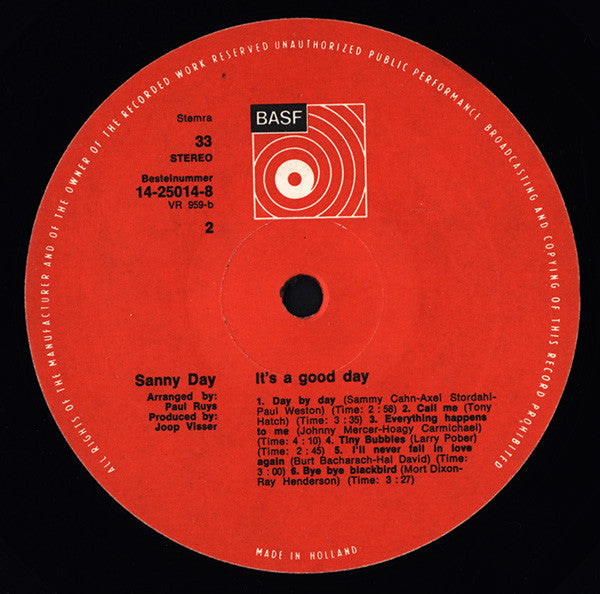 Sanny Day : It's A Good Day (LP, Album)