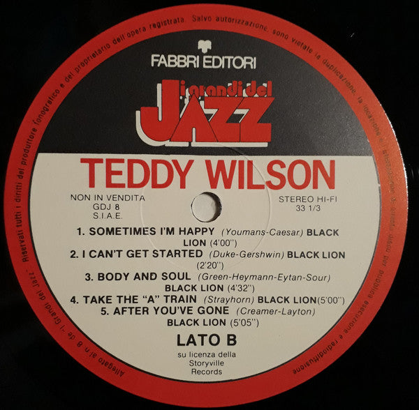 Teddy Wilson : Teddy Wilson (LP, Comp, RP)