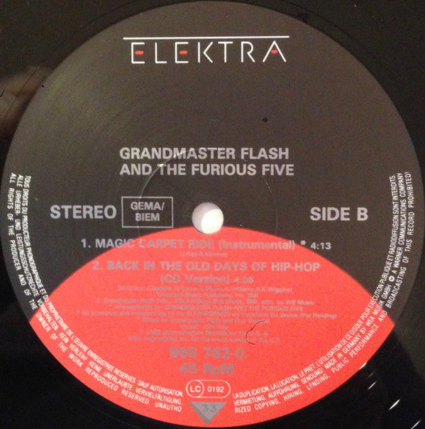 Grandmaster Flash & The Furious Five : Magic Carpet Ride / On The Strength (12")