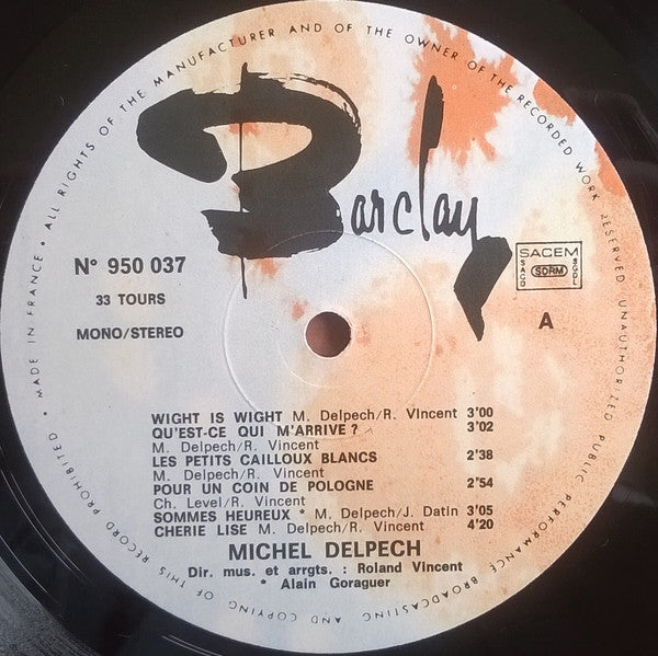 Michel Delpech : Michel Delpech (LP, Comp, RE)