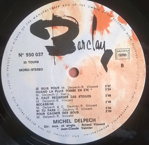 Michel Delpech : Michel Delpech (LP, Comp, RE)