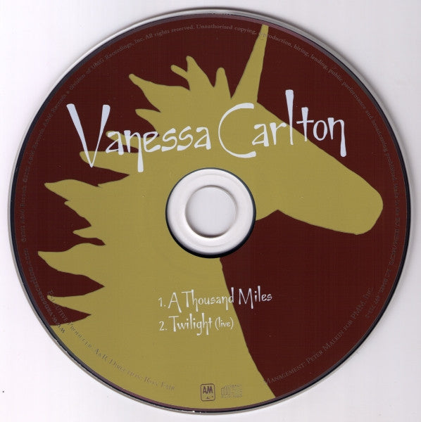 Vanessa Carlton : A Thousand Miles (CD, Single, Car)