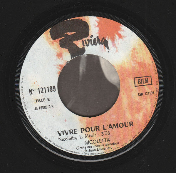 Nicoletta (2) : Il Est Mort Le Soleil (7", Single)