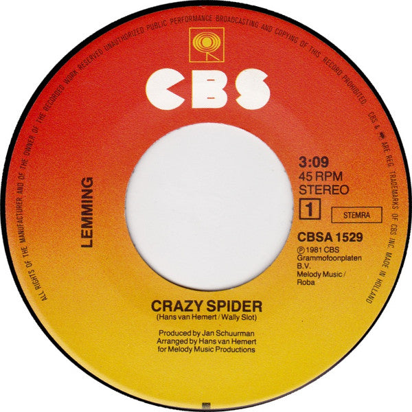 Lemming : Crazy Spider (7", Single)