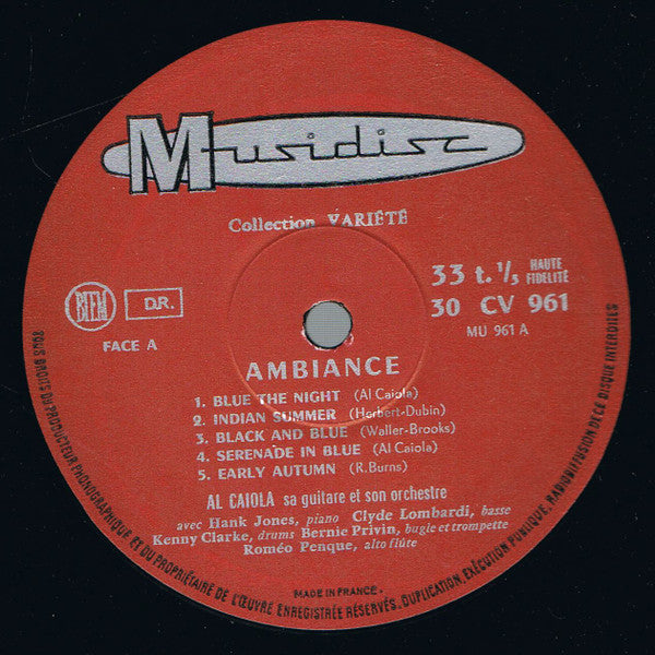 Al Caiola And His Orchestra : Ambiance (LP, Comp)
