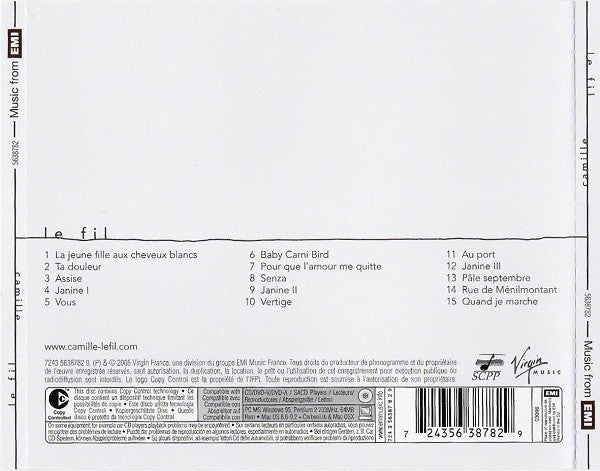 Camille : Le Fil (CD, Album, Copy Prot.)