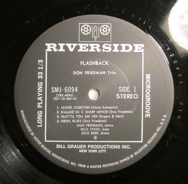 Don Friedman Trio : Flashback (LP, Album, RE)