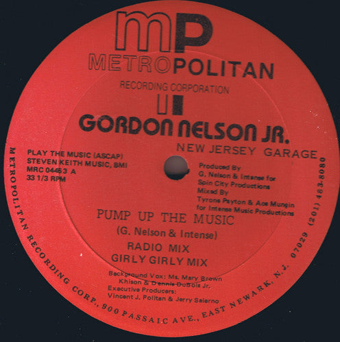 Gordon Nelson : Pump Up The Music (12")