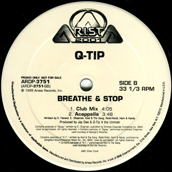 Q-Tip : Breathe & Stop (12", Promo)