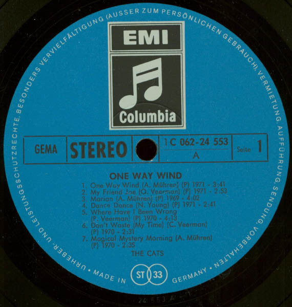 The Cats : One Way Wind (LP, Comp)