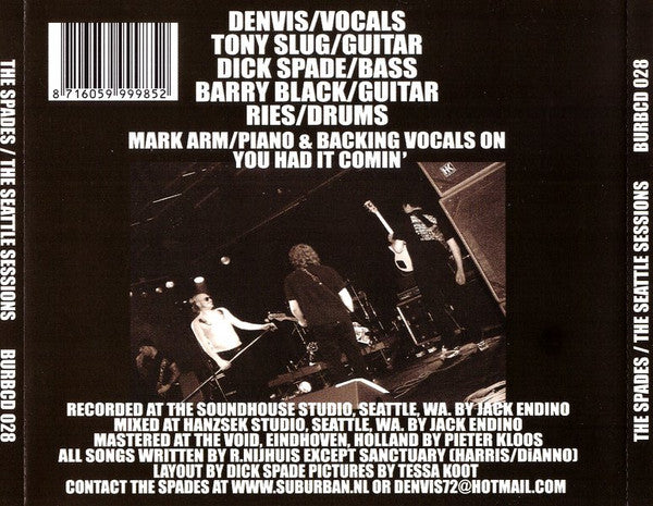 The Spades : Seattle Sessions (CD, EP)