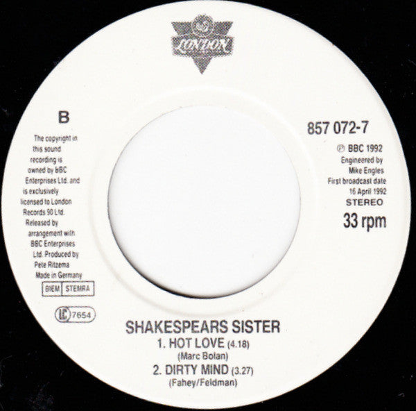 Shakespear's Sister : My 16th Apology (7", EP)