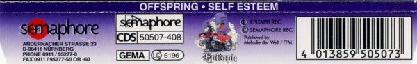 The Offspring : Self Esteem (CD, Single)