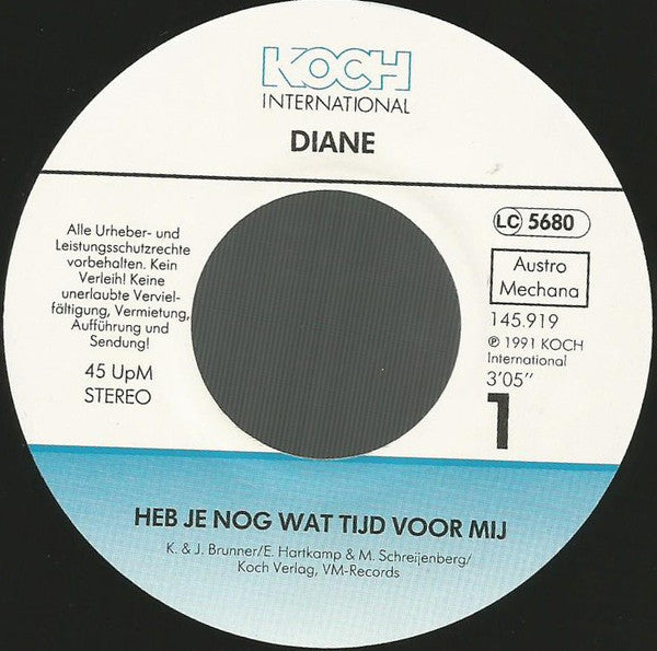 Diane (21) : Heb Je Nog Wat Tijd Voor Mij (7", Single)