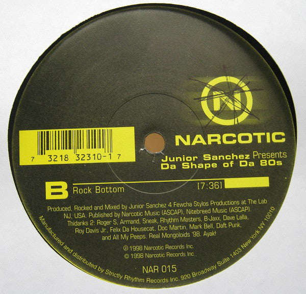 Junior Sanchez : Da Shape Of Da 80s (12")