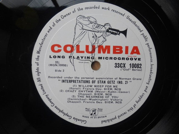 The Stan Getz Quintet* : Interpretations By The Stan Getz Quintet NO. 2 (LP)
