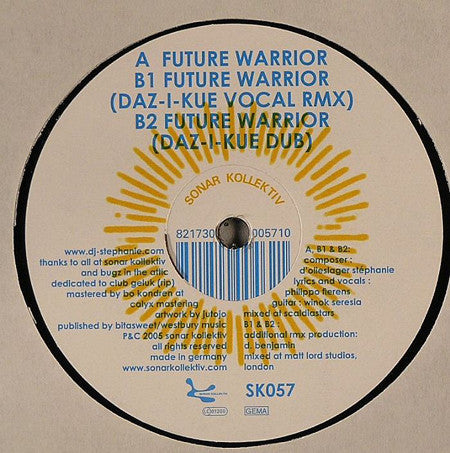 D'Stephanie Feat. Philippo Fierens : Future Warrior (12")