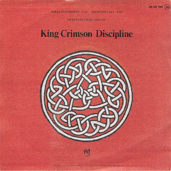 King Crimson : Thela Hun Ginjeet / Elephant Talk (7", Single)