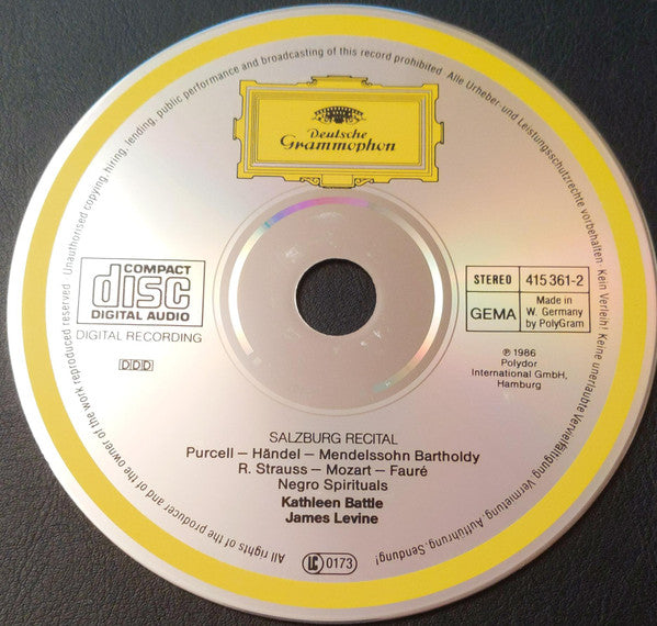 Kathleen Battle, James Levine (2) : Salzburg Recital (CD)