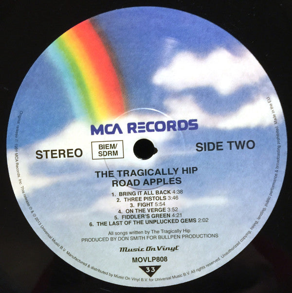 The Tragically Hip : Road Apples (LP, Album, RE, 180)