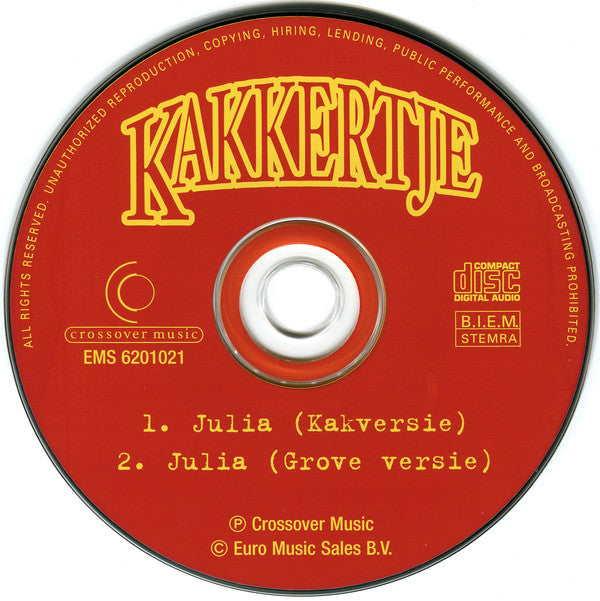 Kakkertje : Julia (CD, Single)