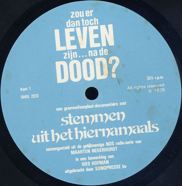 No Artist : Zou Er Dan Toch Leven Zijn Na De Dood ? (LP, Album)