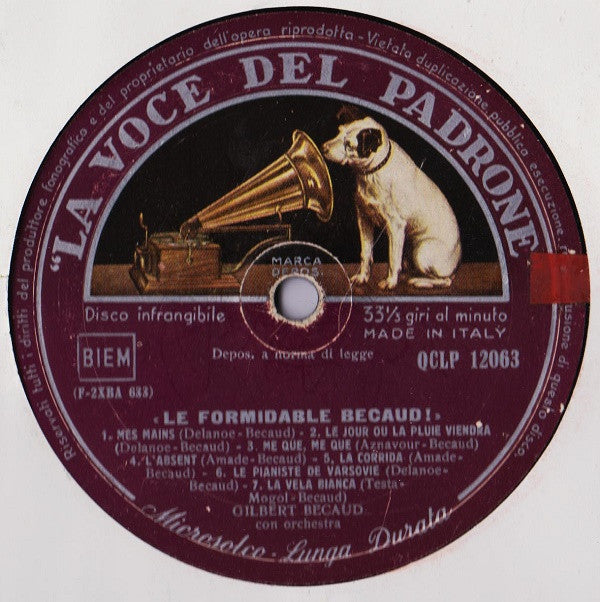 Gilbert Bécaud : Le Formidable Becaud (LP, Comp)