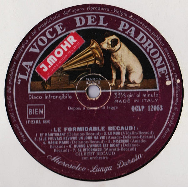 Gilbert Bécaud : Le Formidable Becaud (LP, Comp)