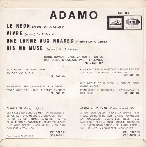 Adamo : Adamo  (Le Neon) (7", EP)
