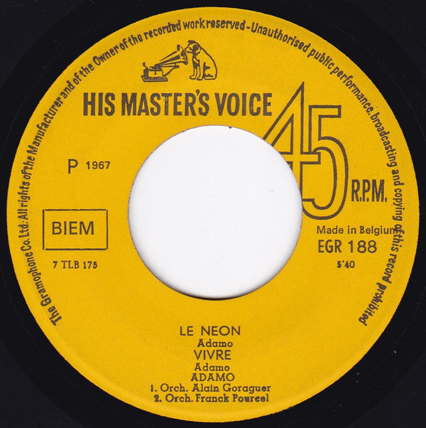 Adamo : Adamo  (Le Neon) (7", EP)