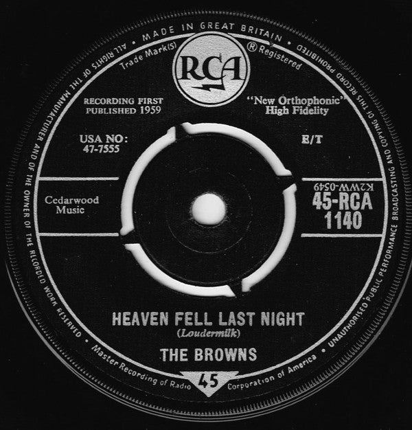 The Browns (3) : The Three Bells (7", Single, 4-P)