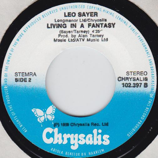 Leo Sayer : Time Ran Out On You (7", Single)