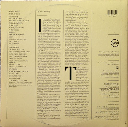 Ella Fitzgerald : The George And Ira Gershwin Songbook (2xLP, Comp, RE)