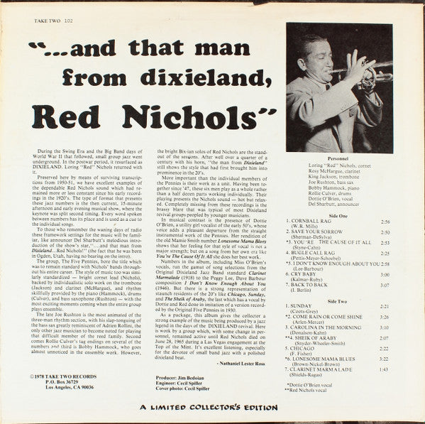 Red Nichols And His Five Pennies : ...And That Man From Dixieland (LP, Comp)