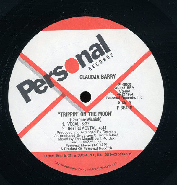 Claudja Barry : Tripping On The Moon (12")