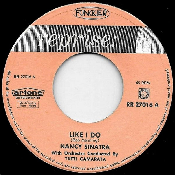 Nancy Sinatra : Like I Do (7")