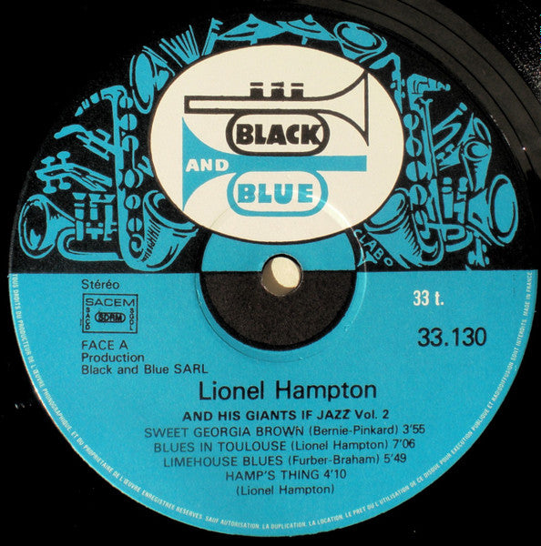 Lionel Hampton And His Jazz Giants* : Lionel Hampton And His Jazz Giants Vol. 2 (LP, Album)