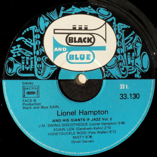 Lionel Hampton And His Jazz Giants* : Lionel Hampton And His Jazz Giants Vol. 2 (LP, Album)