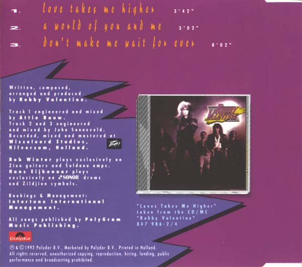 Robby Valentine : Love Takes Me Higher (CD, Maxi)