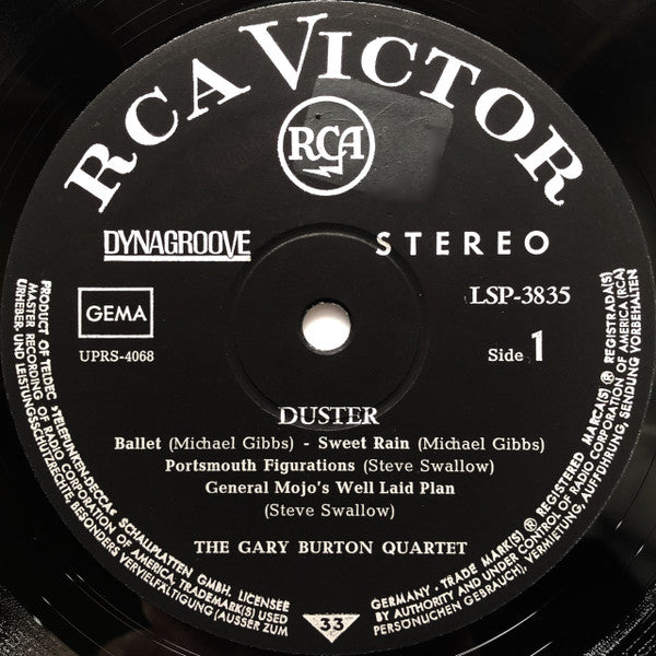 The Gary Burton Quartet* : Duster (LP, Album)