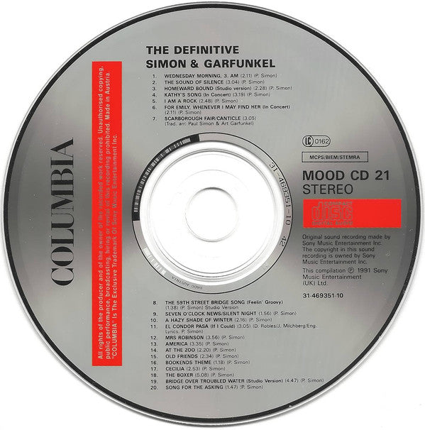 Simon & Garfunkel : The Definitive Simon & Garfunkel (CD, Comp, DAD)