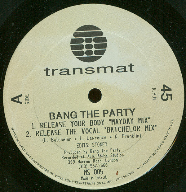 Bang The Party : Release Your Body (12", RP)