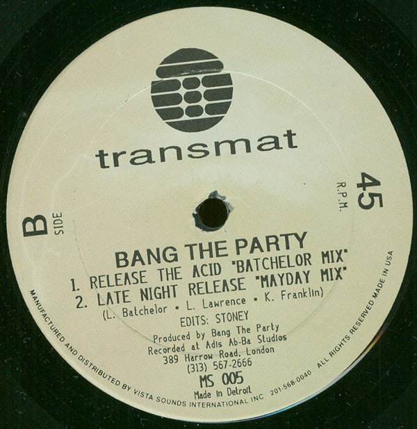 Bang The Party : Release Your Body (12", RP)
