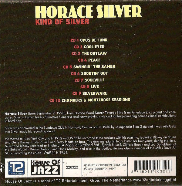 Horace Silver : Kind Of Silver (10xCD, Album + Box, Comp)