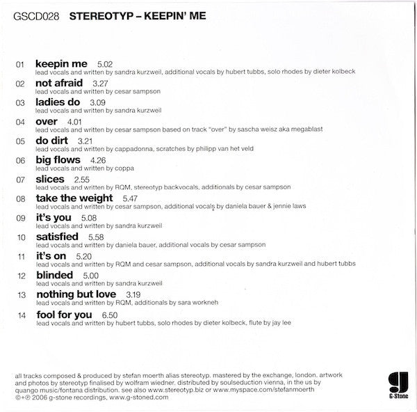 Stereotyp : Keepin' Me (CD, Album, Promo)