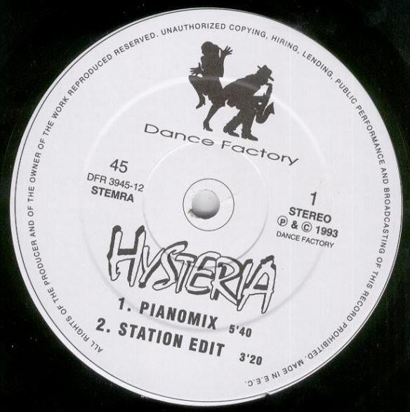 Hysteria (7) : Do You Feel (12")