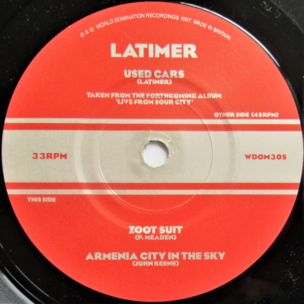 Latimer : Used Cars (7", Ltd)