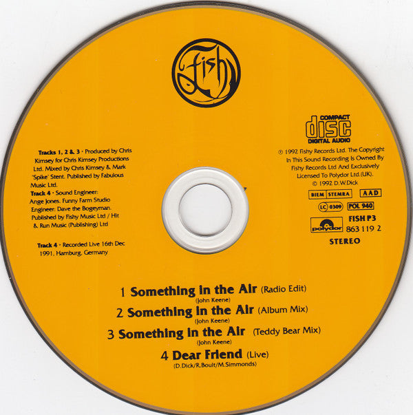 Fish : Something In The Air (CD, Ltd, Pla)